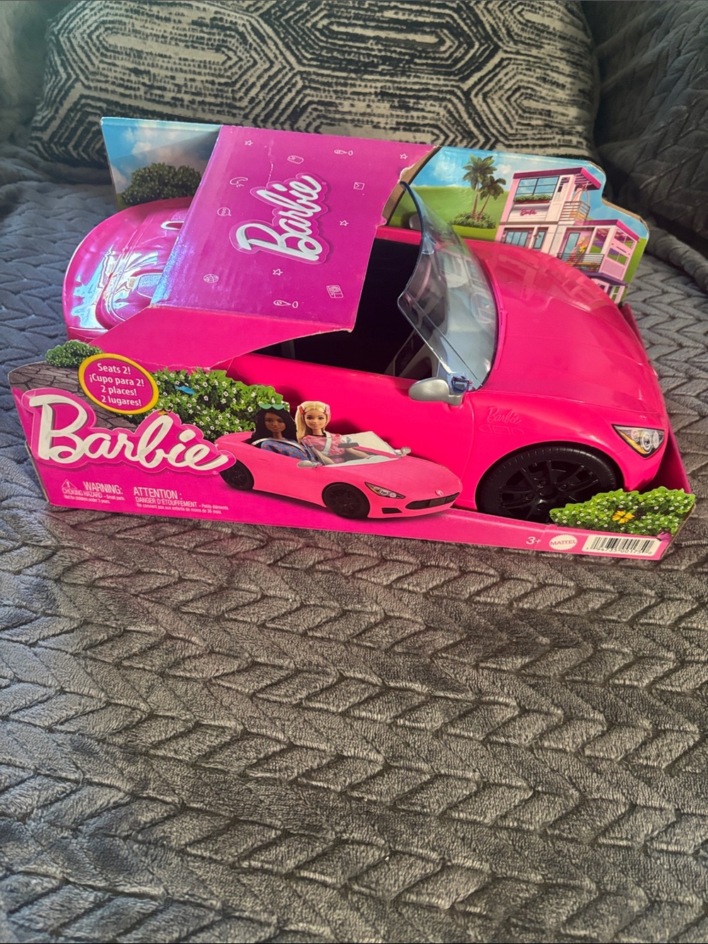 Barbie Pink Convertible Sports Car Playset